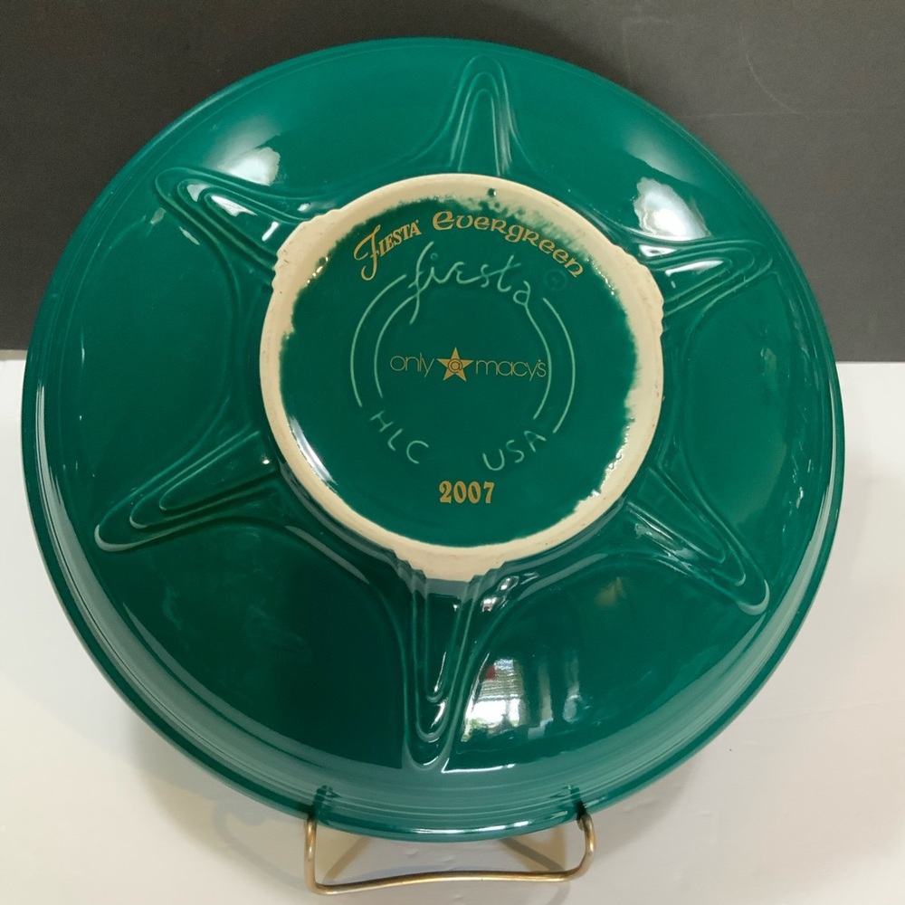 Fiesta Serving Bowl 70th Anniversary Evergreen Homer Laughlin 11 1/2 #P16
